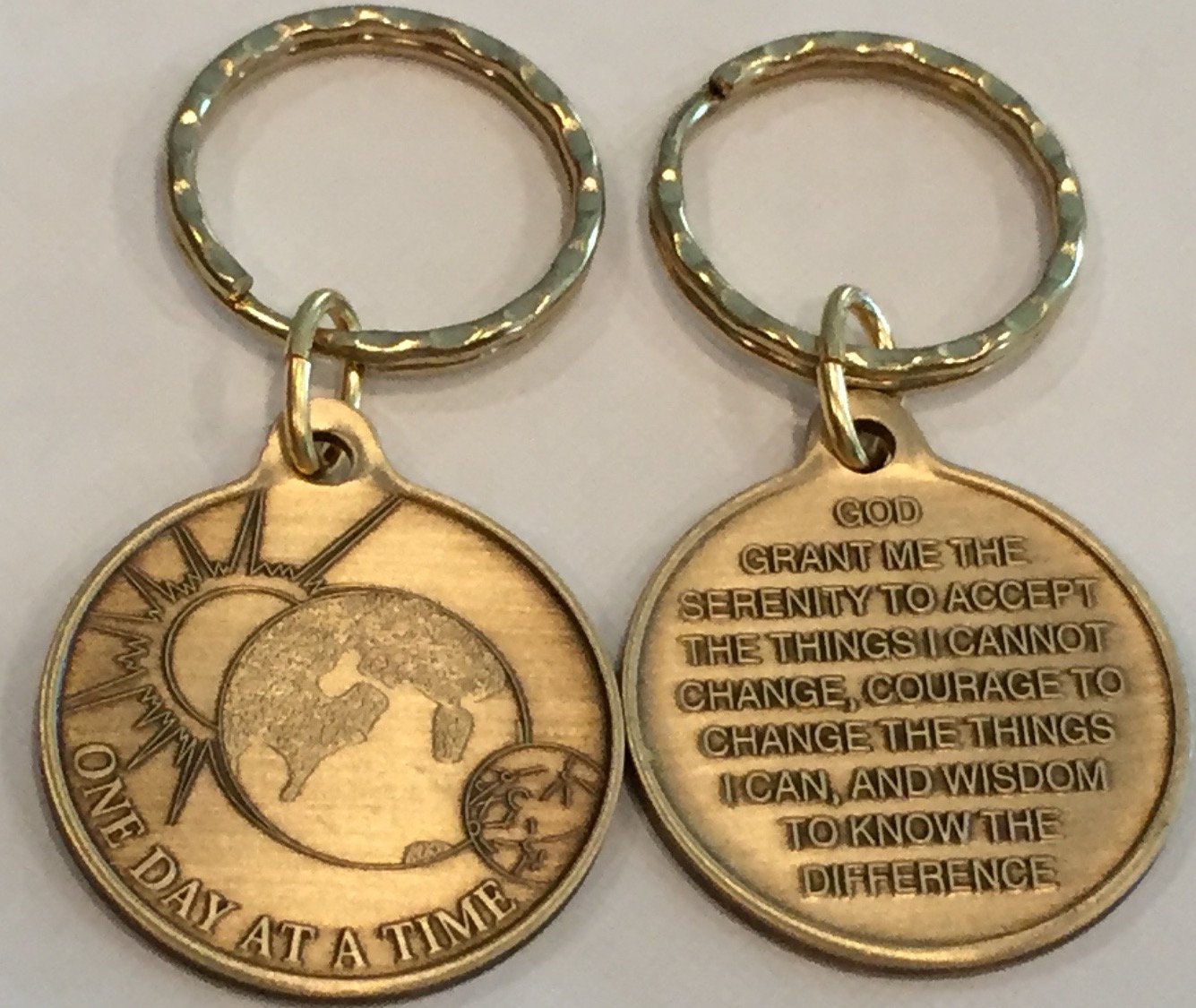 Amazon.com: Universe One Day at A Time AA Keychain Medallion